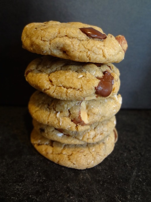 Mocha Coconut Almond Chocolate Chip Cookies: The Briarwood Baker